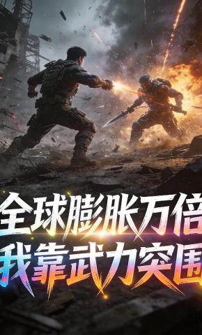 短剧《全球膨胀万倍，我靠武力突围》海报