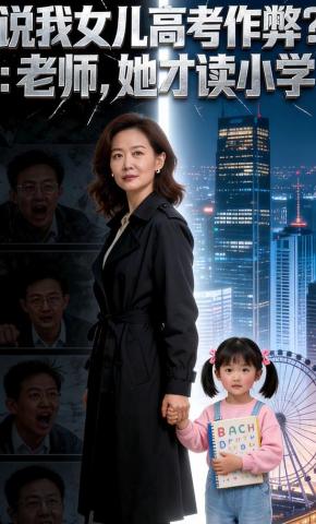 短剧《说我女儿高考作弊？：老师，她才读小学》海报