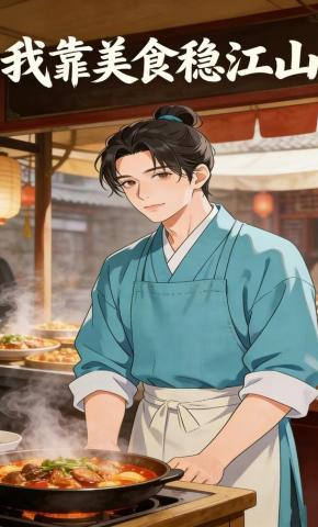 短剧《我靠美食稳江山》海报