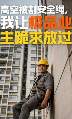 短剧《高空被割安全绳，我让极品业主跪求放过》海报