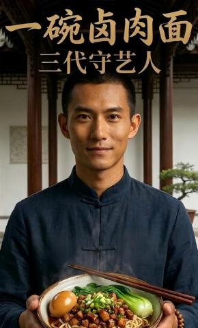 短剧《一碗卤肉面三代守艺人》海报