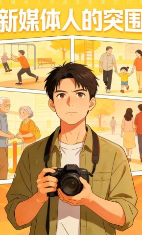 短剧《新媒体人的突围》海报