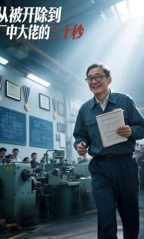 短剧《从被开除到厂中大佬的三十秒》海报