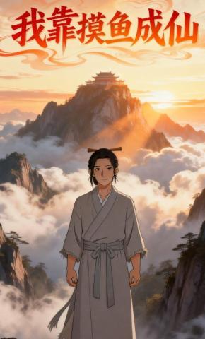 短剧《我靠摸鱼成仙》海报