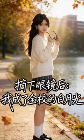 短剧《摘下眼镜后:我成了全校的白月光》海报