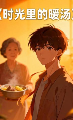 短剧《时光里的暖汤》海报