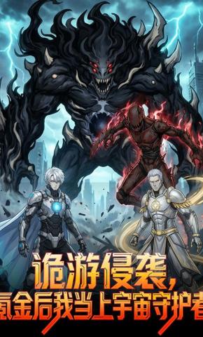 短剧《诡游侵袭，氪金后我当上宇宙守护者》海报