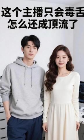 短剧《这个主播只会毒舌，怎么还成顶流了》海报