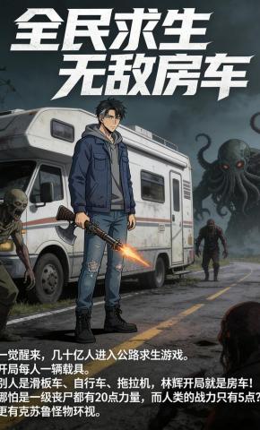 短剧《全民求生无敌房车》海报