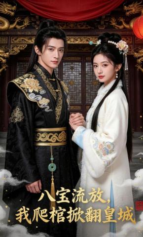 短剧《八宝流放，我爬棺掀翻皇城》海报