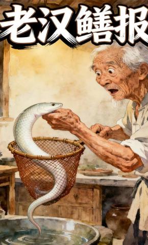 短剧《老汉鳝报》海报