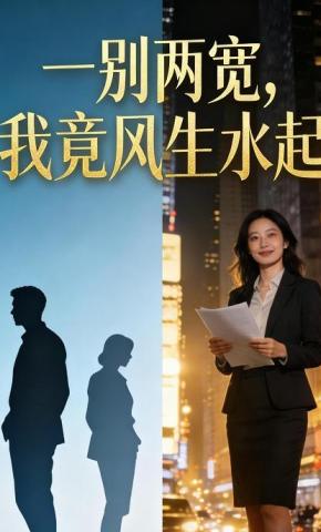 短剧《一别两宽，我竟风生水起》海报