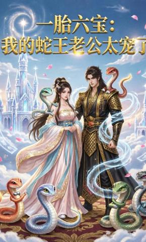 短剧《一胎六宝：我的蛇王老公太宠了》海报