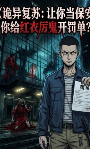 短剧《诡异复苏:让你当保安，你给红衣厉鬼开罚单》海报