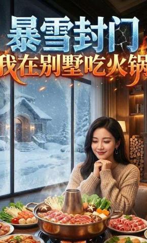 短剧《暴雪封门，我在别墅吃火锅》海报