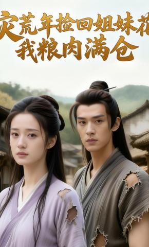 短剧《灾荒年捡回姐妹花，我粮肉满仓》海报