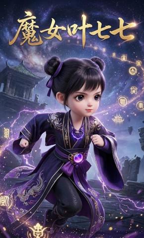 短剧《魔女叶七七》海报