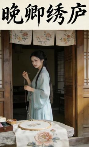短剧《晚卿绣庐》海报