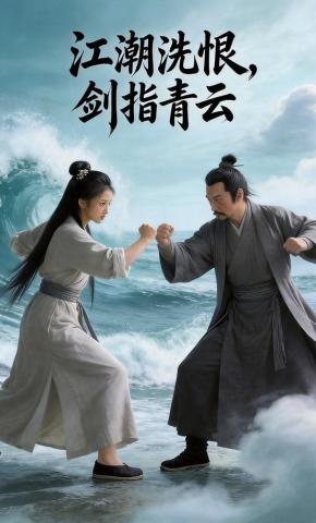 短剧《江潮洗恨，剑指青云》海报