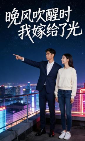 短剧《晚风吹醒时，我嫁给了光》海报