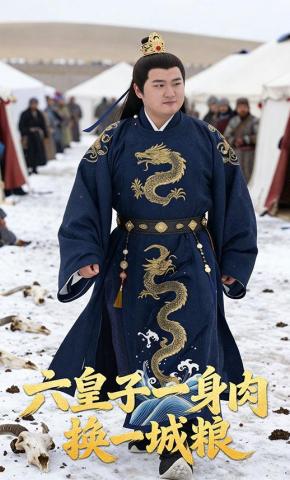 短剧《六皇子一身肉，换一城粮》海报