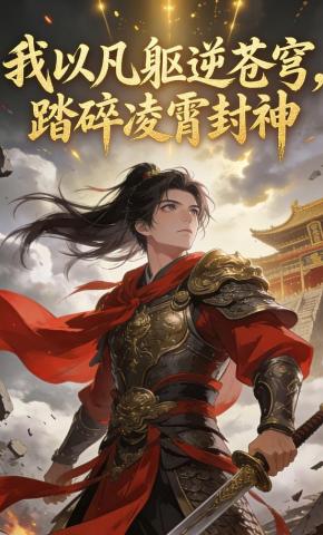 短剧《我以凡躯逆苍穹，踏碎凌霄封神》海报