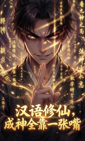 短剧《汉语修仙，成神全靠一张嘴》海报