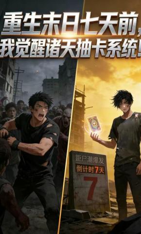 短剧《重生末日七天前：我觉醒诸天抽卡系统》海报