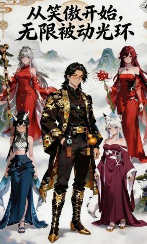短剧《从笑傲开始，无限被动光环》海报