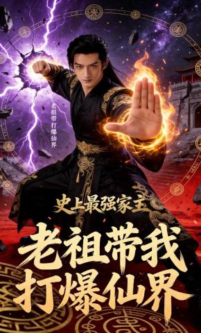 短剧《史上最强家主：老祖带我打爆仙界》海报