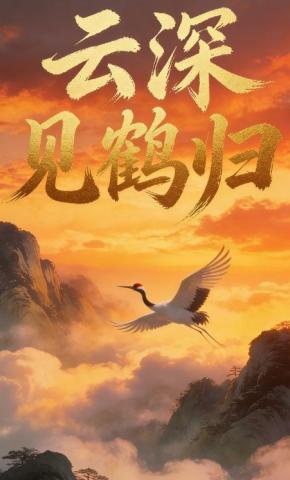 短剧《云深见鹤归》海报