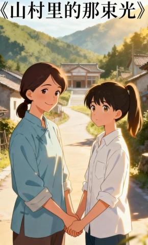 短剧《山村里的那束光》海报