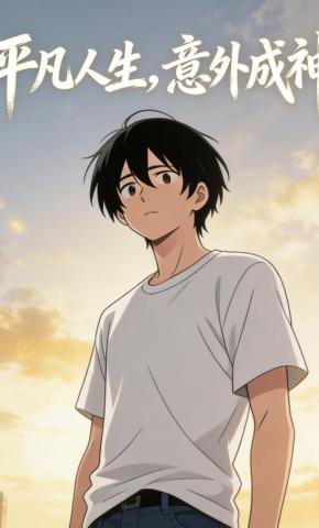短剧《平凡人生，意外成神》海报