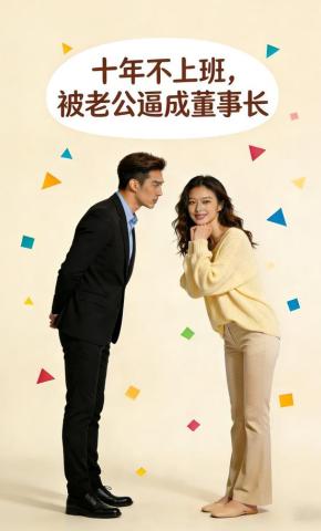 短剧《十年不上班，被老公逼成董事长》海报