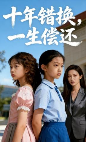 短剧《十年错换，一生偿还》海报