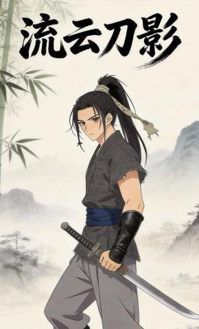 短剧《流云刀影》海报