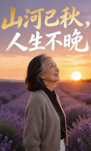 短剧《山河已秋，人生不晚》海报