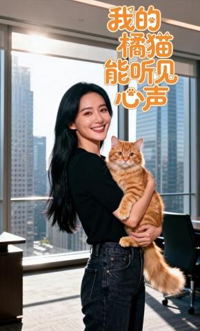 短剧《我的橘猫能听见心声》海报