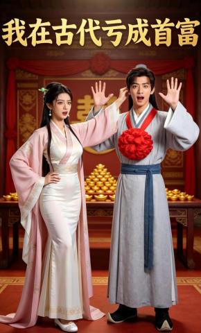 短剧《我在古代亏成首富》海报