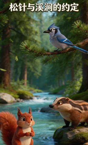 短剧《松针与溪涧的约定》海报