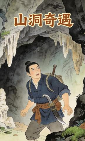 短剧《山洞奇遇记》海报