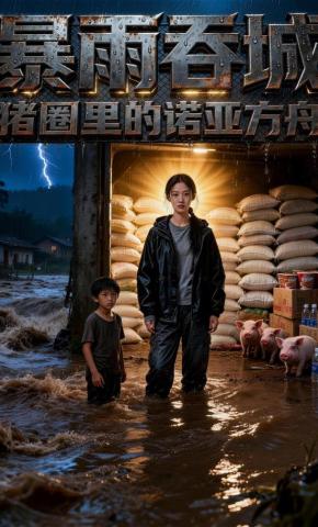 短剧《暴雨吞城：猪圈里的诺亚方舟》海报