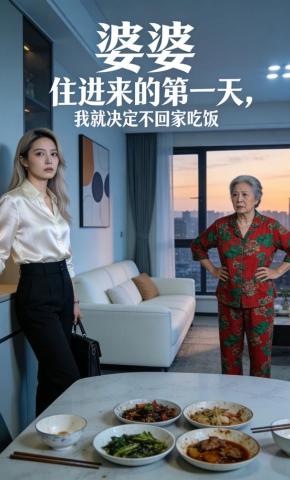 短剧《婆婆住进来的第一天，我就决定不回家吃饭》海报