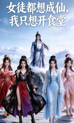 短剧《女徒都想成仙，我只想开食堂》海报