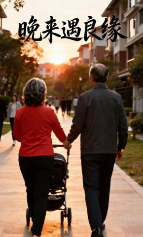 短剧《晚来遇良缘》海报