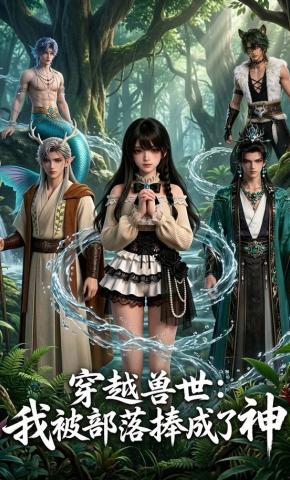 短剧《穿越兽世：我被部落捧成了神》海报