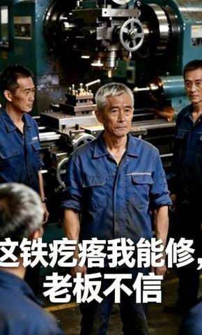 短剧《这铁疙瘩我能修，老板不信》海报