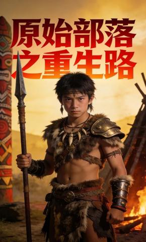 短剧《原始部落之重生路》海报