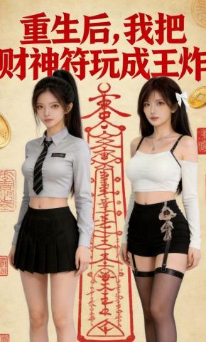 短剧《重生后，我把财神符玩成王炸》海报