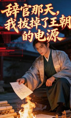 短剧《辞官那天，我拔掉了王朝的电源》海报